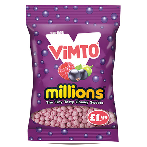 MILLIONS VIMTO HANGING BAG PMP £1.49 100G