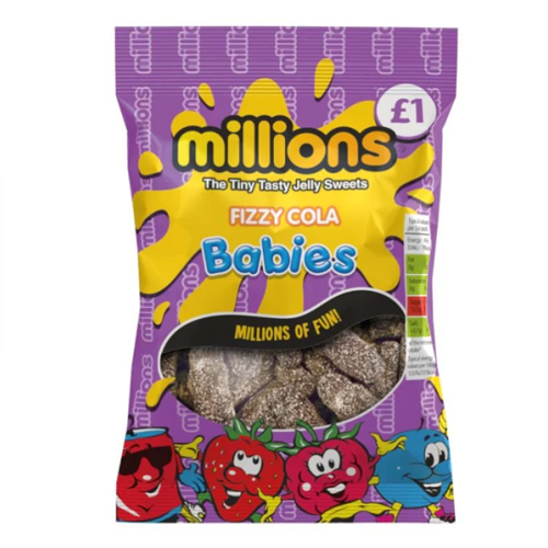 MILLIONS FIZZY COLA BABIES 120G