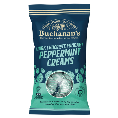 BUCHANAN'S CHOCOLATE PEPPERMINT CREAMS 120G