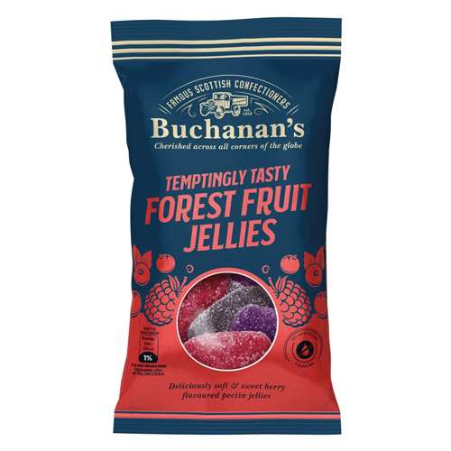 BUCHANAN'S FOREST FRUIT JELLIES 140G