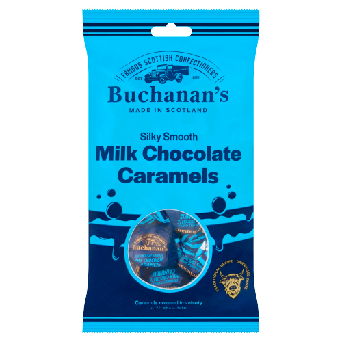 BUCHANAN'S LUXURIOUSLY SMOOTH MILK CHOCOLATE CARAMELS 110G
