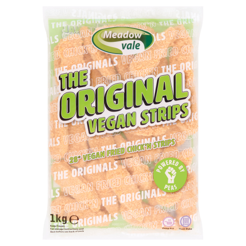 MEADOW VALE 28 THE ORIGINAL VEGAN FRIED CHICK'N STRIPS 1KG