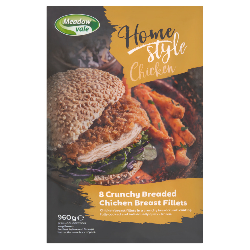 MEADOW VALE CHICKEN FILLETS IN BREADCRUMBS 960G
