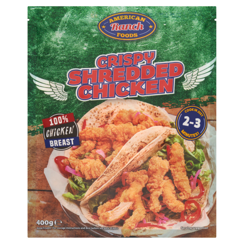 AMERICAN RANCH FOODS CRISPY SHREDDED CHICKEN 400G
