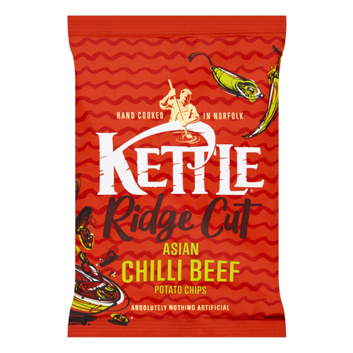 KETTLE ASIAN CHILLI BEEF RIDGE CRISPS 40G