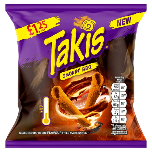 TAKIS SMOKIN BBQ PMP £1.25 55G