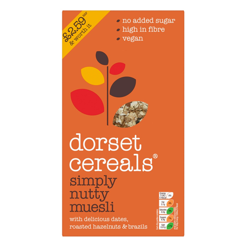 DORSET SIMPLY MUESLI NUTTY  £2.59 410G