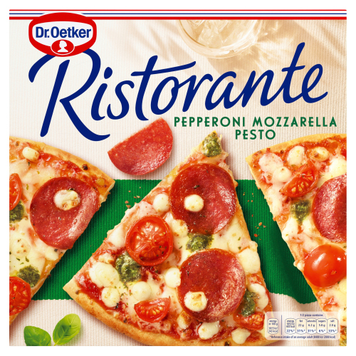 DR. OETKER RISTORANTE PEPPERONI MOZZARELLA PESTO PIZZA 360G