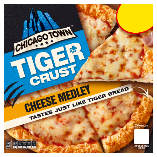 CHICAGO TOWN TIGER CRUST CHEESE MEDLEY PMP £3.50 305G