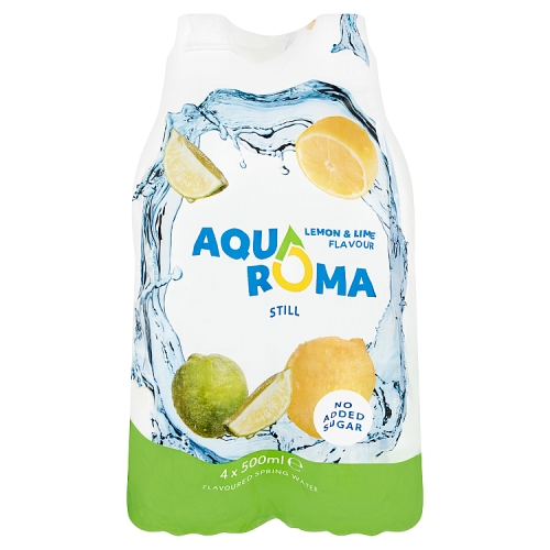 AQUAROMALEMON &LIME 4PK 500ML