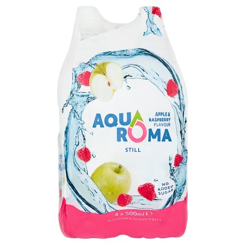 AQUAROMA APPLE & RASPBERRY 4PK 250ML