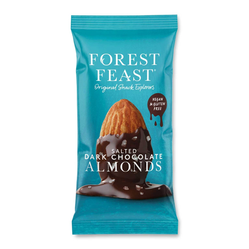 FOREST FEAST SALTED DARK CHOCOLATE ALMONDS 40G