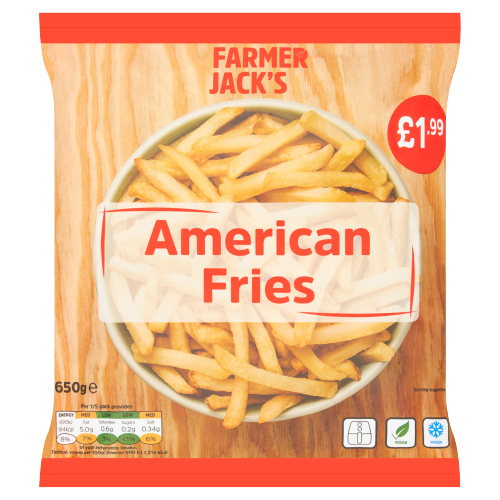 FARMER JACK'S AMERICAN FRIES PMP £1.99 650G