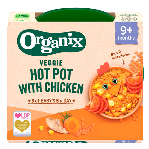 ORGANIX VEGGIE HOT POT WITH CHICKEN 9 MONTHS+ 190G