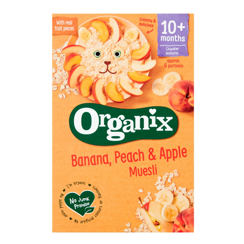 ORGANIX BANANA, PEACH & APPLE MUESLI 200G