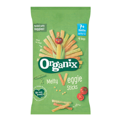 ORGANIX MELTY VEGGIE STICKS ORGANIC  7+ MONTHS 4PK 15G