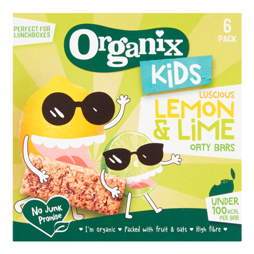 ORGANIX KIDS LUSCIOUS LEMON & LIME OATY BARS 6PK 23G