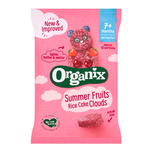 ORGANIX SUMMER FRUITS RICE CAKE CLOUDS 7+ MONTHS 40G