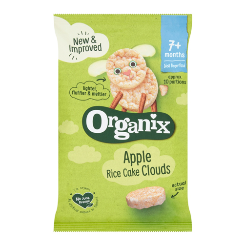 ORGANIX APPLE RICE CAKE CLOUDS 7+ MONTHS 40G