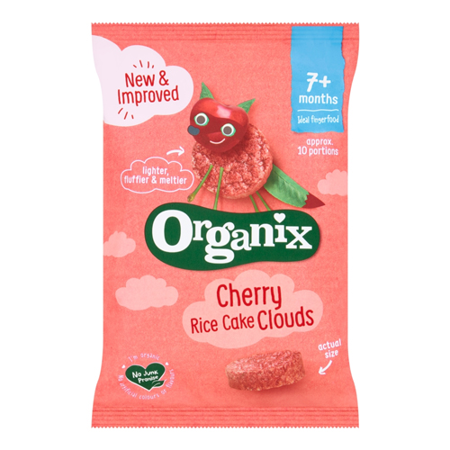 ORGANIX CHERRY RICE CAKE CLOUDS 7+ MONTHS 40G