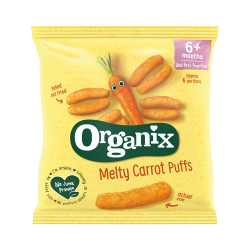 ORGANIX MELTY CARROT PUFFS ORGANIC  6+MONTHS 20G
