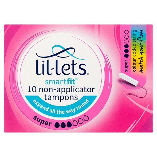 LIL-LETS SMARTFIT NON APPLICATOR SUPER 10PK