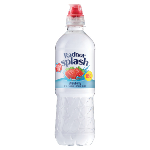 RADNOR SPLASH STRAWBERRY STILL SPRING WATER PMP 85P 500ML