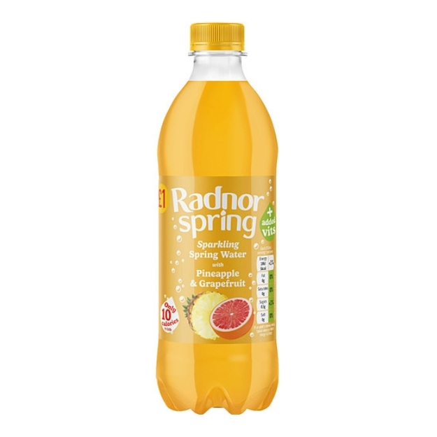 RADNOR SPRING PINEAPPLE & GRAPEFRUIT PMP £1.00 500ML