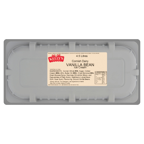 KELLY'S CORNISH DAIRY VANILLA BEAN ICE CREAM 4.5L