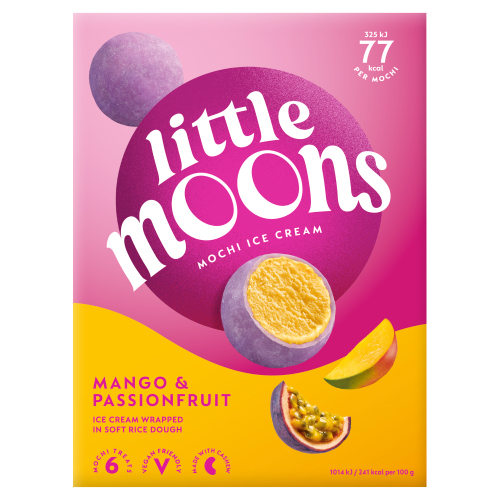 LITTLE MOONS TROP PASSION & MANGO MOCHI ICE CREAM 6PK
