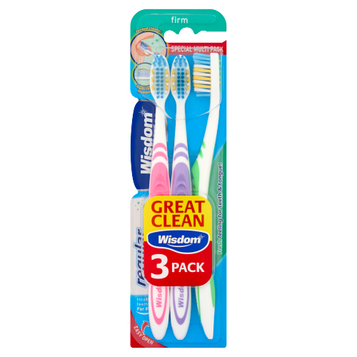 WISDOM REGULAR FRESH FIRM TOOTHBRUSH 3PK