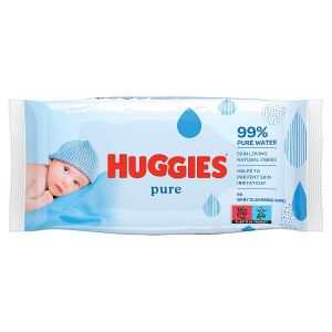 HUGGIES PURE BABY WIPES - 56 PACK