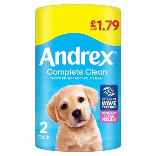 ANDREX TOILET TISSUE CLASSIC CLEAN PMP £1.79 2ROLL