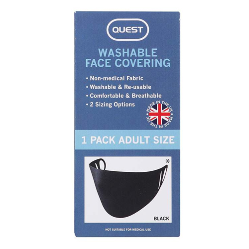 QUEST 1 X ADULT FACE COVERING 1PK