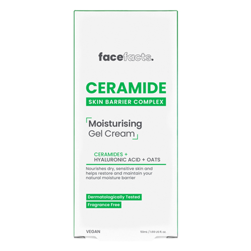 FACE FACTS CERAMIDE MOISTURISING GEL CREAM 50ML