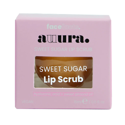 FACE FACTS AUURA SWEET SUGAR LIP SCRUB 15ML