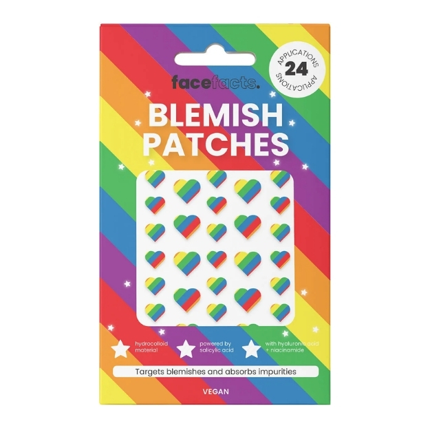 FACE FACTS BLEMISH PATCHES RAINBOW HEARTS 24S