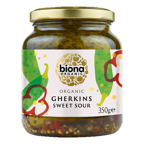 BIONA ORGANIC GHERKINS 350G