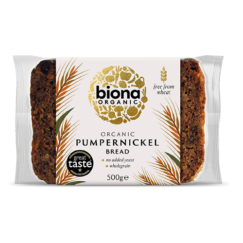 BIONA ORGANIC PUMPERNICKEL BREAD 500G