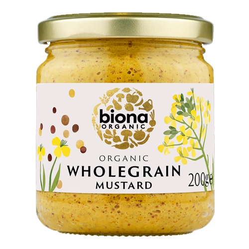 BIONA ORGANIC WHOLEGRAIN MUSTARD 200G