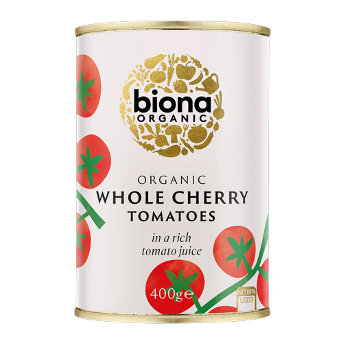 BIONA ORGANIC WHOLE CHERRY TOMATOES 400G