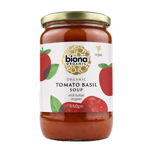 BIONA ORGANIC TOMATO BASIL SOUP 680G