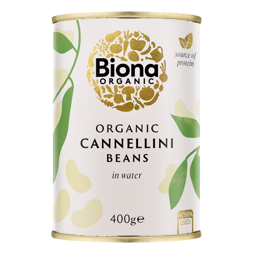 BIONA ORGANIC CANNELLINI BEANS 400G