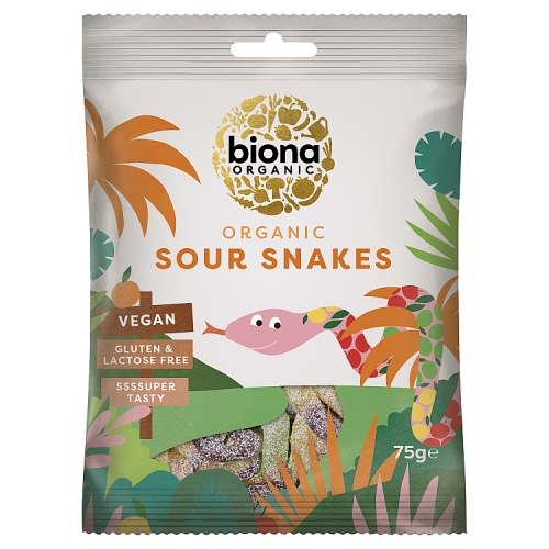 BIONA ORGANIC SOUR SNAKES 75G