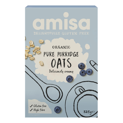AMISA ORGANIC PURE PORRIDGE OATS 325G