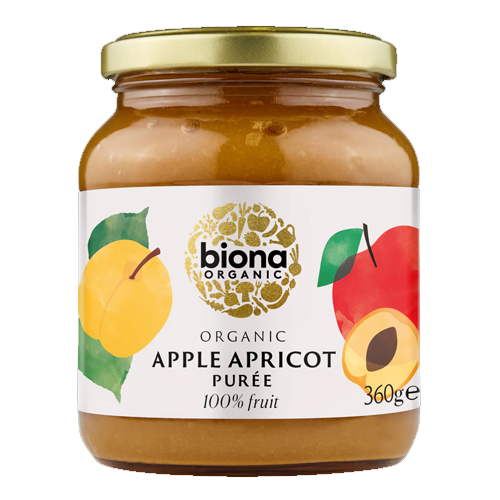BIONA ORGANIC APPLE & APRICOT PUREE NAS 360G