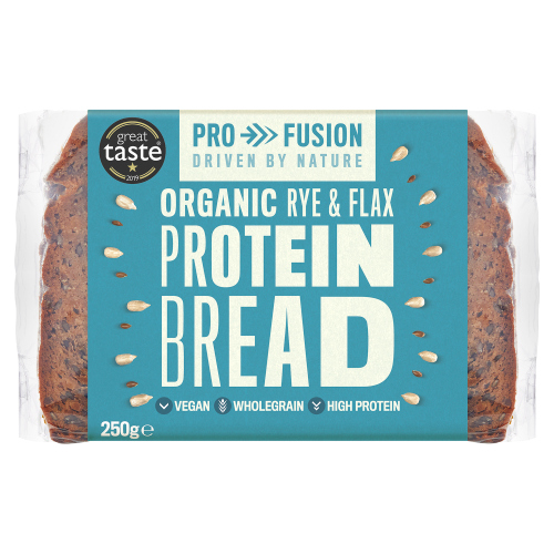 PROFUSION ORGANIC RYE & FLAX PROTEIN BREAD 250G