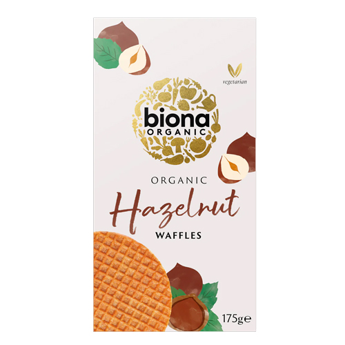 BIONA ORGANIC HAZELNUT SYRUP WAFFLES 175G