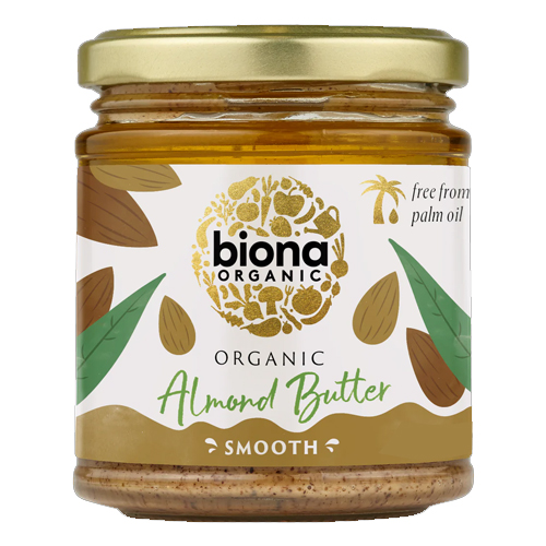 BIONA ORGANIC SMOOTH ALMOND BUTTER 350G