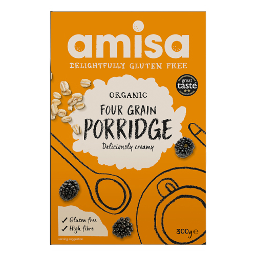 AMISA ORGANIC FOUR GRAIN PORRIDGE 300G